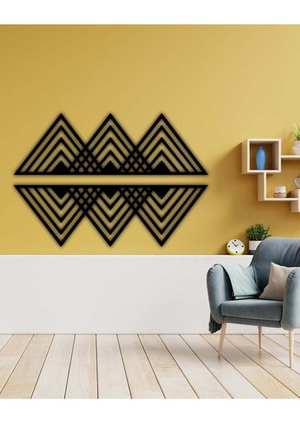 - Metal Mountain Duvar Tablosu - Ev Duvar Dekorasyonu - 100 X 65 - Cm -Siyah - Deco-012 fiyatları