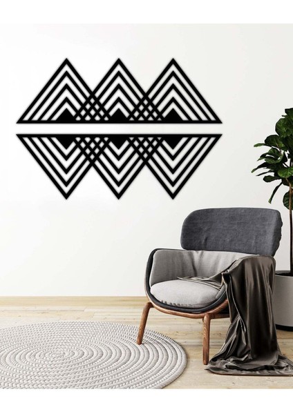 - Metal Mountain Duvar Tablosu - Ev Duvar Dekorasyonu - 100 X 65 - Cm -Siyah - Deco-012 modelleri