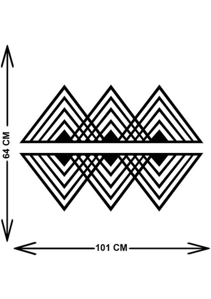 - Metal Mountain Duvar Tablosu - Ev Duvar Dekorasyonu - 100 X 65 - Cm -Siyah - Deco-012 fırsatları
