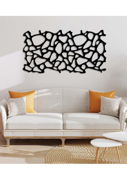 - Nested Bubbles Metal Duvar Tablosu - Ev Duvar Dekorasyonu - 100 X 52 - Cm -Siyah - Deco-058 fiyatları