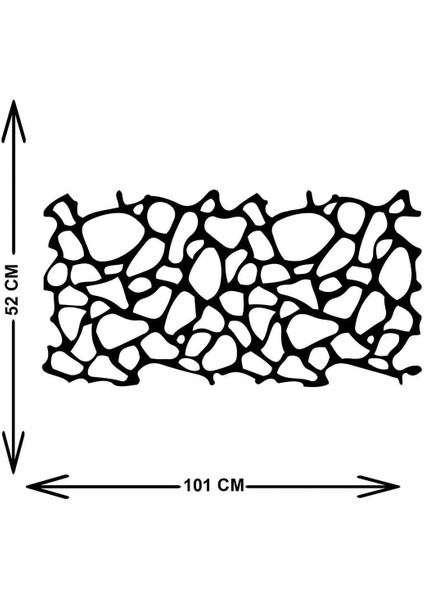 - Nested Bubbles Metal Duvar Tablosu - Ev Duvar Dekorasyonu - 100 X 52 - Cm -Siyah - Deco-058 indirimleri
