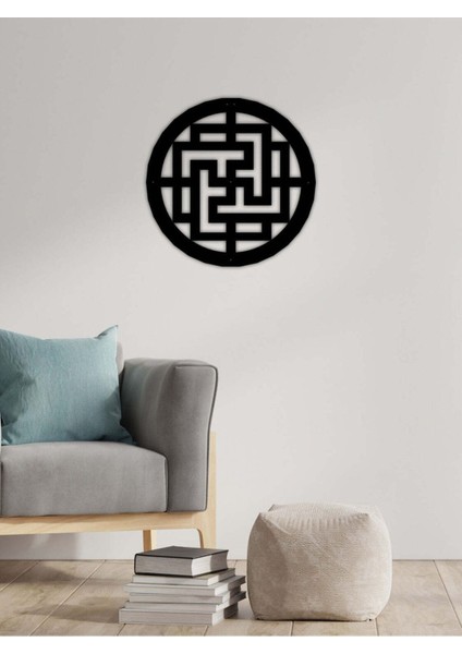 - Hanji Metal Duvar Tablosu - Ev Duvar Dekorasyonu - 60 X 60 - Cm -Siyah - Deco-142 fiyatları