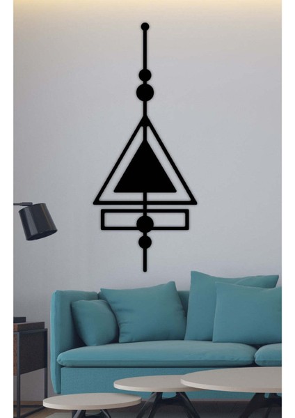 - Tılsım Üçgeni Metal Duvar Tablosu - Ev Duvar Dekorasyonu - 100 X 40 - Cm -Siyah - Deco-179 modelleri