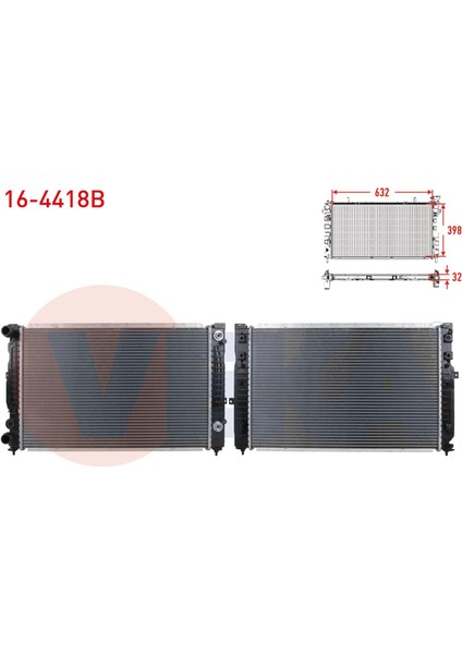 Su Radyatoru Brazıng Volkswagen Passat (3b2)1.6i A-T 1996-2000