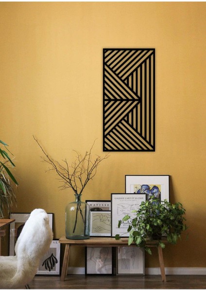 - Line Metal Duvar Tablosu - Ev Duvar Dekorasyonu - 45 X 90 - Cm -Siyah - Deco-003 fiyatları