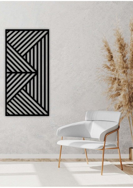 - Line Metal Duvar Tablosu - Ev Duvar Dekorasyonu - 45 X 90 - Cm -Siyah - Deco-003 fırsatları