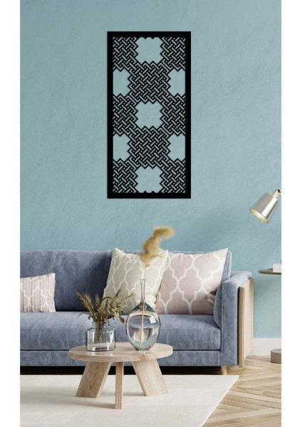 - Oriantel Duvar Tablosu Metal Duvar Tablosu - Ev Duvar Dekorasyonu - 90 X 45 - Cm -Siyah - Deco-103