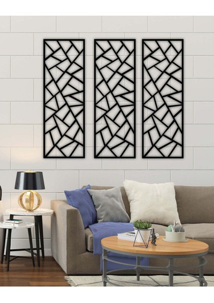 - Geometric Line-16 Metal Duvar Tablosu - Ev Duvar Dekorasyonu - 100 X 100 - Cm -Siyah - Deco-193 fiyatları