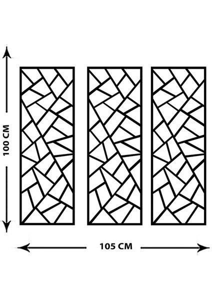 - Geometric Line-16 Metal Duvar Tablosu - Ev Duvar Dekorasyonu - 100 X 100 - Cm -Siyah - Deco-193 indirimleri