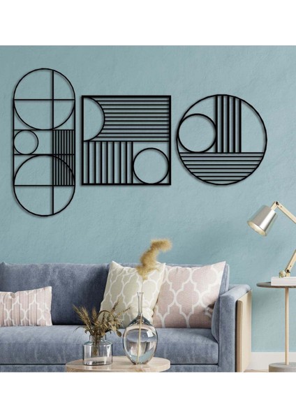 - Living Outline Metal Duvar Tablosu - Ev Duvar Dekorasyonu - 100 X 130 - Cm -Siyah - Deco-047 fiyatları