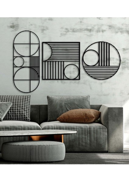 - Living Outline Metal Duvar Tablosu - Ev Duvar Dekorasyonu - 100 X 130 - Cm -Siyah - Deco-047 modelleri