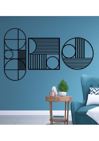 - Living Outline Metal Duvar Tablosu - Ev Duvar Dekorasyonu - 100 X 130 - Cm -Siyah - Deco-047 fırsatları