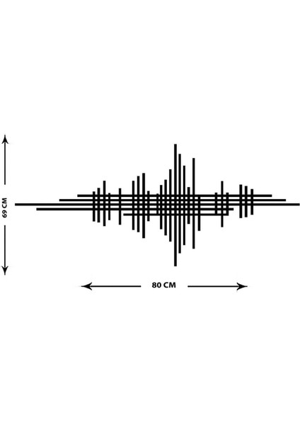 - Ritim Metal Duvar Tablosu - Ev Duvar Dekorasyonu - 45 X 100 - Cm -Siyah - Deco-176 indirimleri