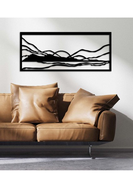 - Sunset Lines Metal Duvar Tablosu - Ev Duvar Dekorasyonu - 90 X 40 - Cm -Siyah - Deco-037 fırsatları