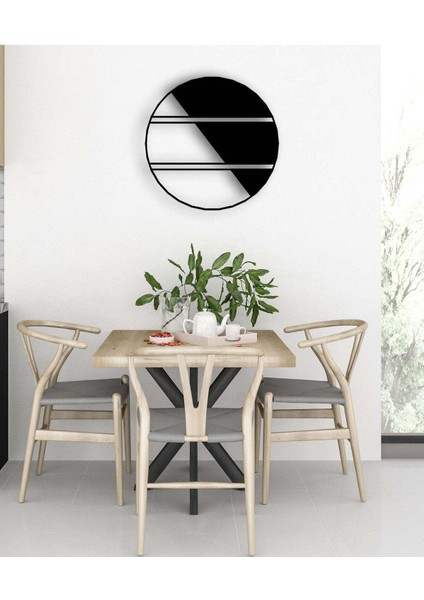 - Moonlight Metal Duvar Tablosu - Ev Duvar Dekorasyonu - 50 X 50 - Cm -Siyah - Deco-033 modelleri