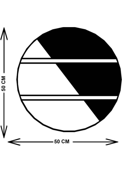 - Moonlight Metal Duvar Tablosu - Ev Duvar Dekorasyonu - 50 X 50 - Cm -Siyah - Deco-033 indirimleri