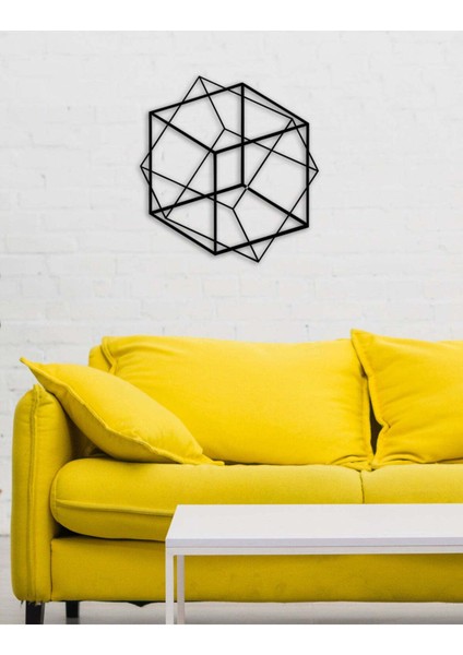 - Iç Içe Geometri Metal Duvar Tablosu - Ev Duvar Dekorasyonu - 50 X 51 - Cm -Siyah - Deco-061 fiyatları
