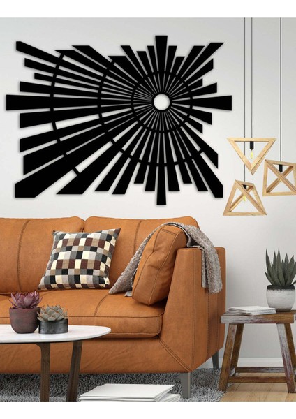 - Uzay Boşluğu Metal Duvar Tablosu - Ev Duvar Dekorasyonu - 75 X 55 - Cm -Siyah - Deco-156