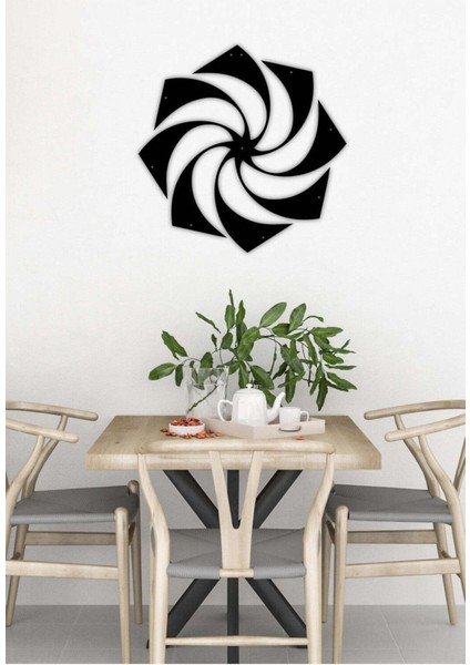 - Döngüsel Mandala Metal Duvar Tablosu - Ev Duvar Dekorasyonu - 50 X 50 - Cm -Siyah - Deco-146 modelleri