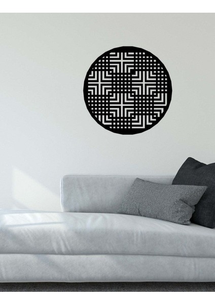 - Rosco Metal Duvar Tablosu - Ev Duvar Dekorasyonu - 60 X 60 - Cm -Siyah - Deco-167