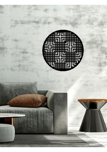 - Rosco Metal Duvar Tablosu - Ev Duvar Dekorasyonu - 60 X 60 - Cm -Siyah - Deco-167 fırsatları