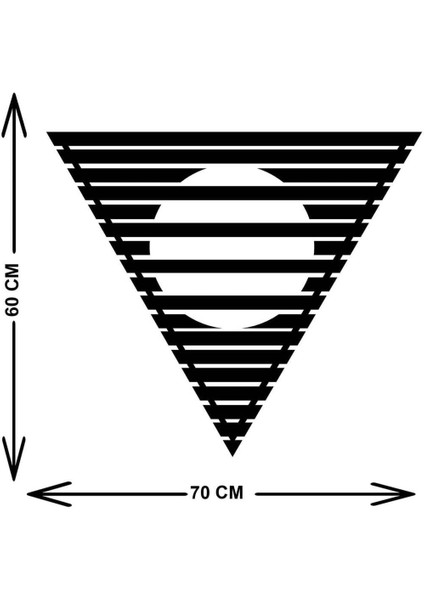 - Wealth Sun Shadow Metal Duvar Tablosu - Ev Duvar Dekorasyonu - 70 X 60 - Cm -Siyah - Deco-070 indirimleri