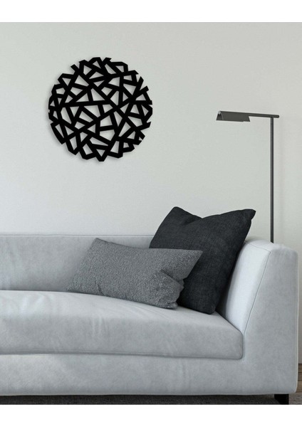 - Gobos Metal Duvar Tablosu - Ev Duvar Dekorasyonu - 50 X 50 - Cm -Siyah - Deco-083