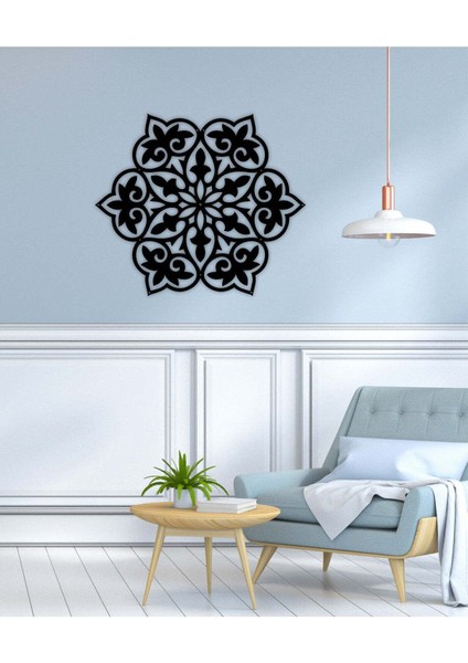 - Çiçeksi Mandala Metal Duvar Tablosu - Ev Duvar Dekorasyonu - 70 X 60 - Cm -Siyah - Deco-144 fiyatları