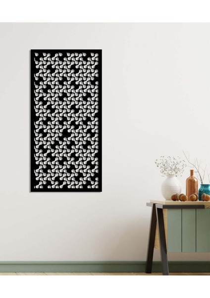 - Kamuflaj Desen Metal Duvar Tablosu - Ev Duvar Dekorasyonu - 90 X 45 - Cm -Siyah - Deco-098