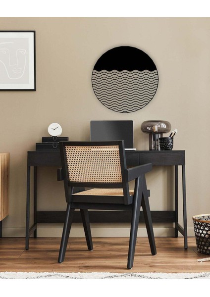 - Sea Waves Metal Duvar Tablosu - Ev Duvar Dekorasyonu - 50 X 50 - Cm -Siyah - Deco-017 modelleri