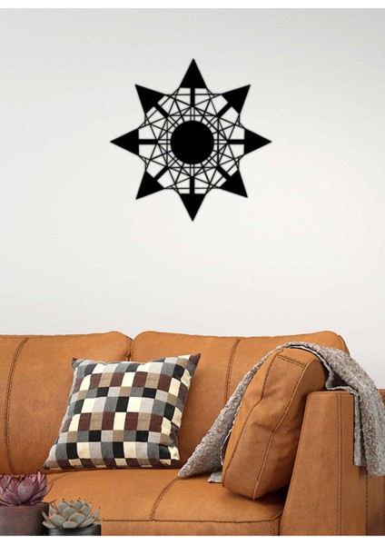 - Complex Star Metal Duvar Tablosu - Ev Duvar Dekorasyonu - 65 X 65 - Cm -Siyah - Deco-165 fiyatları