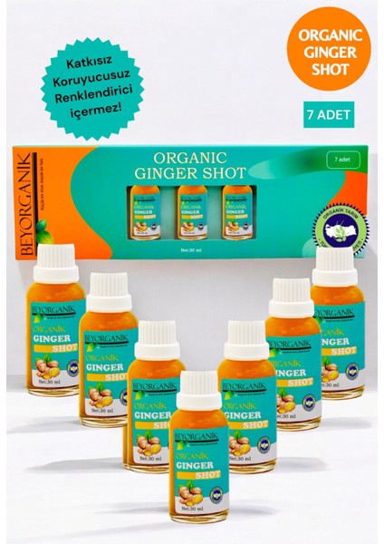 Organik Ginger Shot (7 Adet x 30ML)