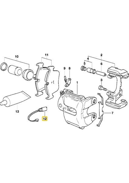 Bmw E46 325 330 ve M3 Ön Fren Balata Sensörü 34356751311