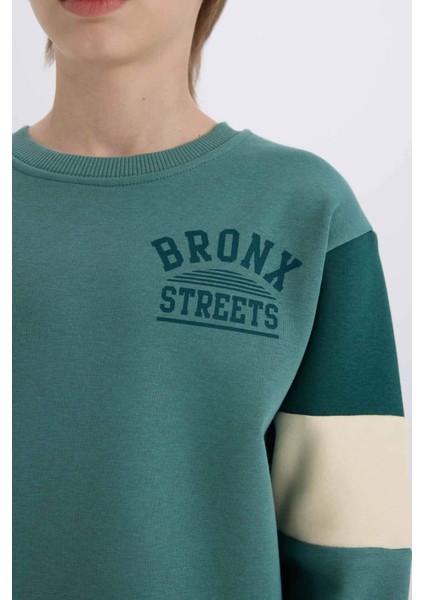 Erkek Çocuk Bisiklet Yaka Baskılı Sweatshirt D3059A824WN indirimleri