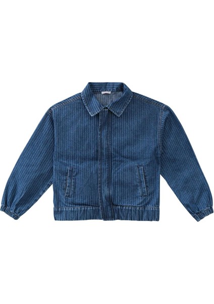 Genç Kız Çocuk Jean Ceket - Denim