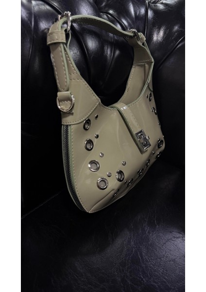 Mina Suyeşili Rugan Mini Bag Çanta
