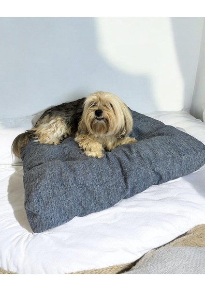 Denim Blue Kedi Köpek Minderi 70 x 60 cm