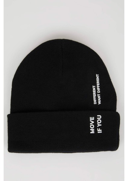 Erkek Baskılı Triko Bere A5068AX24WN