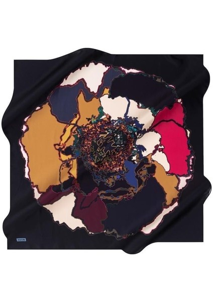 Tivil İpek Eşarp 8314713 - 921 Lacivert Karışık Desen