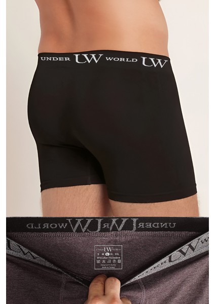 Underworld 6'lı Erkek Rahat Katlanma Yapmayan Premium Kutulu Likralı Boxer fırsatları