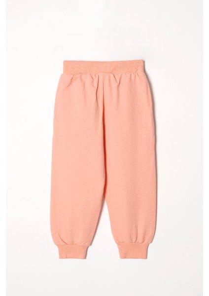 Bisiklet Yaka Uzun Kol Cıcek Desenlı Somon Renk Kız Çocuk Esofman Takım indirimleri