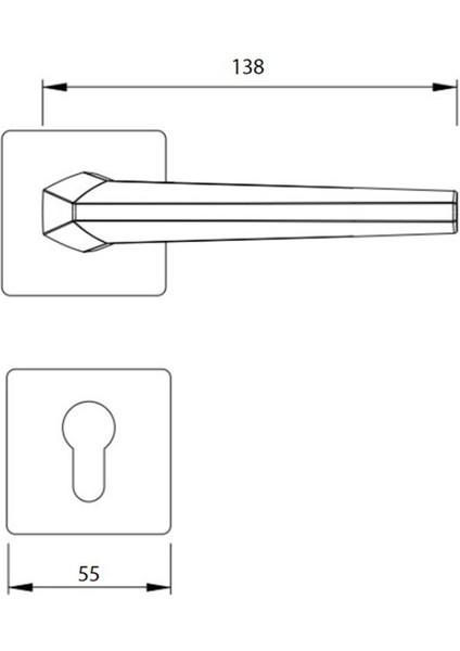 Azzura Serisi Kapı Kolu Seti Köşeli Rozetli Saten Wc Tipi fiyatları