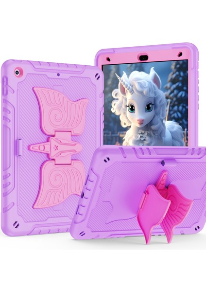 iPad 10.2 2021 2020 2019 Için Unicorn Kickstand Tablet Kılıfı (Yurt Dışından)