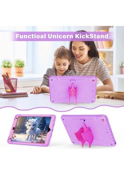 iPad 10.2 2021 2020 2019 Için Unicorn Kickstand Tablet Kılıfı (Yurt Dışından)