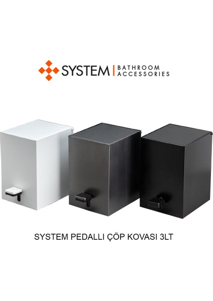 Pedallı Kare Çöp Kovası 3 Lt Füme 262X245X180 Mm indirimleri