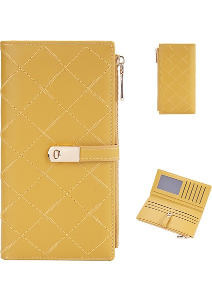 Kadın Cüzdan Uzun Manyetik Toka Çoklu Kart Debriyaj Moda Mobil Cüzdan Kız Hediye (Yurt Dışından)