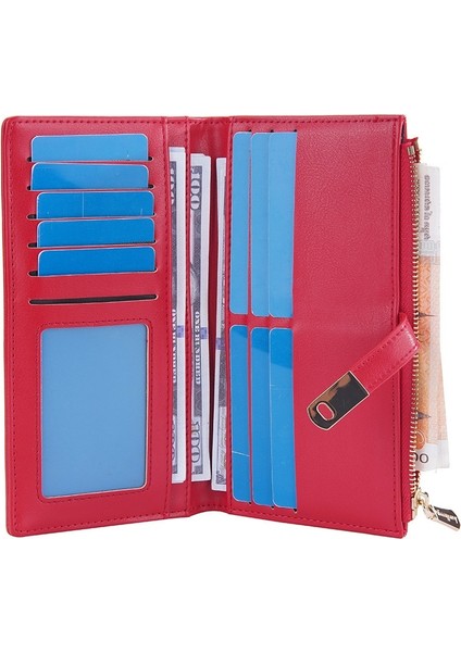 Kadın Cüzdan Uzun Manyetik Toka Çoklu Kart Debriyaj Moda Mobil Cüzdan Kız Hediye (Yurt Dışından) fiyatları