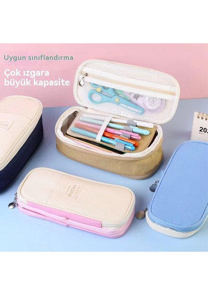 Kız ve Erkek Ilkokul Öğrencileri Için Büyük Kapasiteli Kalem Kutusu ve Kalem Kutusu (Yurt Dışından)