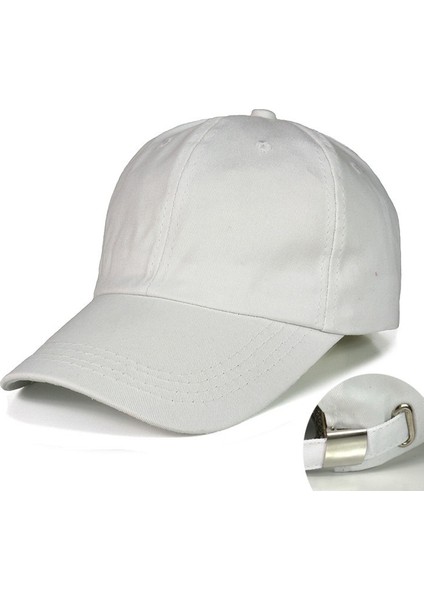 Boş Işık Tahtası Beyzbol Şapkası Yumuşak Üst Çizgisiz Rahat Şapka Saf Pamuk (Yurt Dışından)