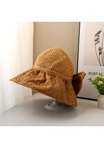 Geniş Kenarlı Güneşlik Hasır Şapka (Yurt Dışından)